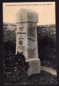 Rethel Kriegerdenkmal 1915 Feldpost 