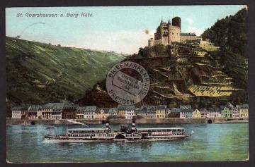 Sankt Goarshausen 1908 Burg Katz 