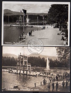 2 AK Großschönau Waldstrandbad mit Lausche 