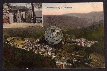 Schwarzburg v. Trippstein Bahnpost Katzhütte - 