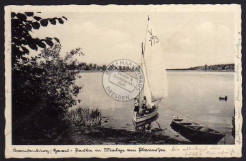 Brandenburg Havel Plauersee Segelboot 1938 