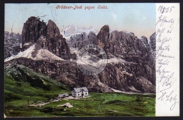 Grödner Joch gegen Sella 1905 