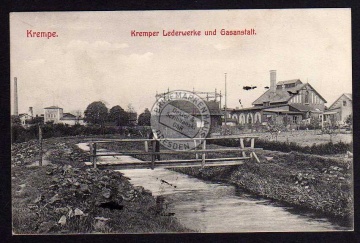 Krempe Lederwerk und Gasanstalt 1908 