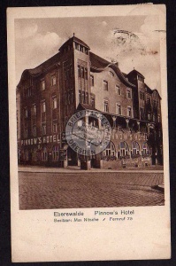 Eberswalde 1921 Pinnow´s Hotel Brauerei Königs 