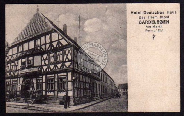 Gardelegen Am MArkt 1922 Hotel Deutsches Haus 