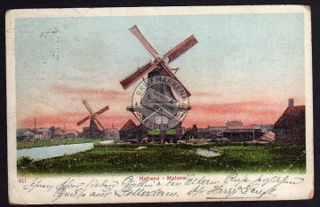 Holland Molens Mole Windmühle 1902 