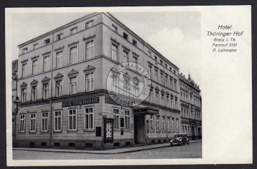 Greiz Hotel Thüringer Hof 1937 