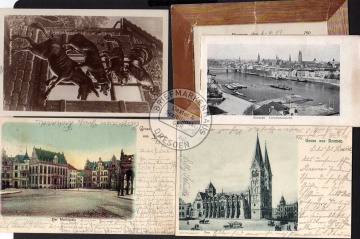 4 AK Bremen 1899 1901 mit Album Freihafen Roland 