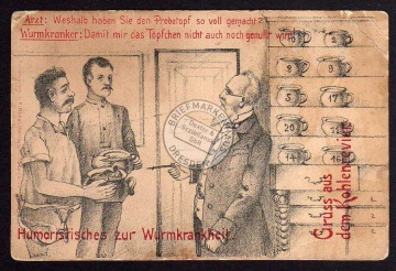 Gruß aus dem Kohlenrevier Wurmkrankheit Humor 