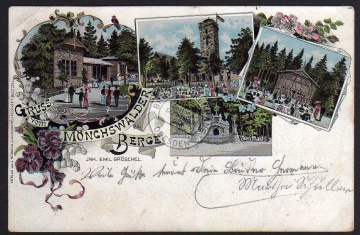 Mönchswalde Berge 1901 Wilthen Bautzen Litho 