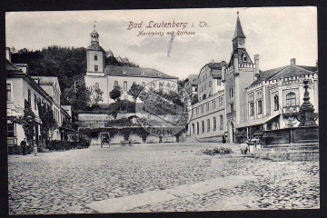Bad Leutenberg Marktplatz Rathaus Gasthof 1908 