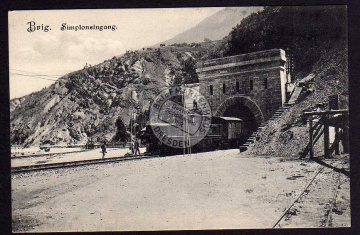 Brig Eisenbahn Lok Tunnel Simploneingang Nord 