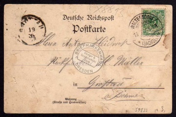 Litho Lausche 1899 Telegraphen Hülfs Stelle 