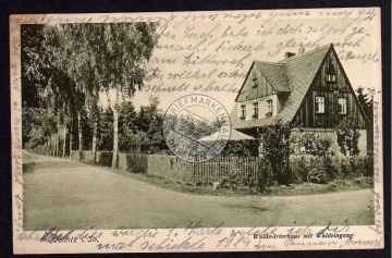 Colditz Waldwärterhaus am Waldeingang 1925 