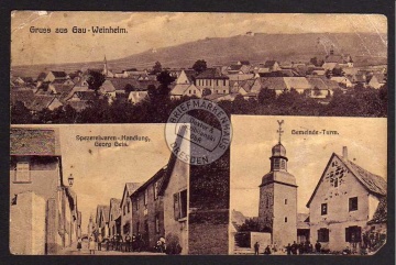 Gau Weinheim Spezereiwaren Handlung Geis 1911 