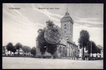 Volkmarsen Marktplatz mit kath. Kirche 