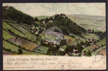 Schloß Schaumburg Wesergebirge 1904 