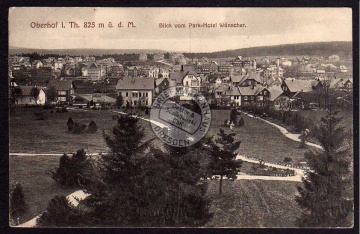 Oberhof Blick vom Park Hotel Wünscher 1920 