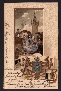 Burg Friedberg Hessen Wappen 1905 