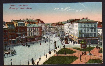 Lemberg Lwow Halicki Platz 1918 