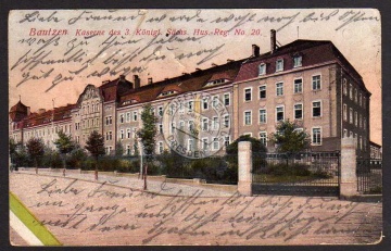 Bautzen 1916 Kaserne des 3. Königl. Sächs. Reg 