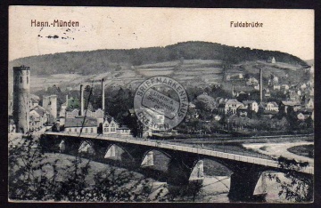 Hann. Münden Fuldabrücke 1917 