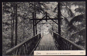 Gera Hermannsbrücke Fuchsklamm Bahnpost 1906 