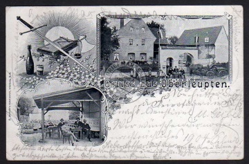 Oberleupten Nobitz Gasthof Biergarten 1904 