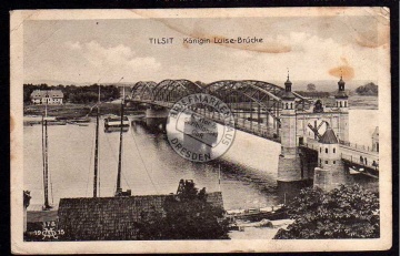 Tilsit Königin Luise Brücke 1915 Sowetsk 