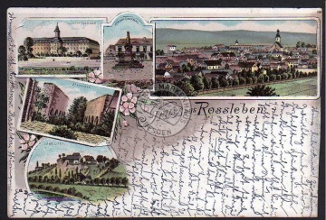 Roßleben Litho 1898 Rossleben Memleben 