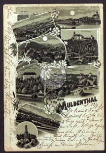 Muldenthal 1898 Penig Lunzenau Wolkenburg Wald 