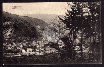 Oppenau Blick auf den Bahnhof + Ort 1919 