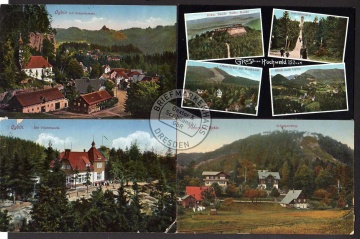 8 AK Oybin Hochwald Böhm. Baude Schuppenberg 1905 