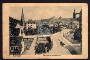 Esslingen am Neckar Agnesbrücke 1925 