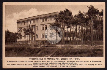 Priessnitzhaus Mahlow Kol. Glasow Kr. Teltow 