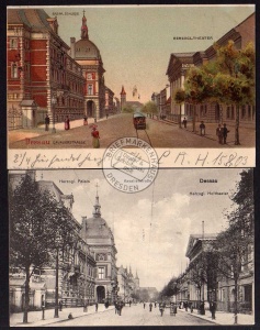 Dessau 1903 Kavalierstraße Herzogl. Hoftheater 