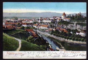 Krems an der Donau Bahnpost 1904 