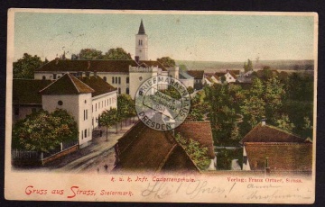 Strass Steiermark Cadettenschule 1901 Bahnpost 