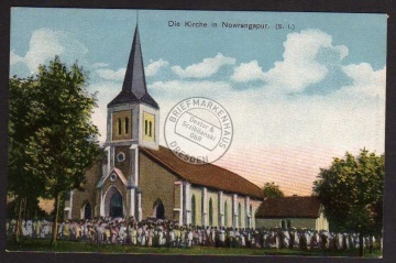 Nowrangapur Indien Kirche Gläubige ca. 1920 