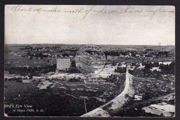 Sioux Falls South Dakota Birds Eye View 1909 