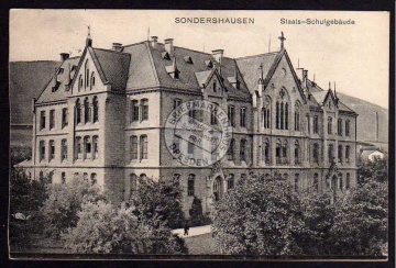 Sondershausen 1914 Staats Schulgebäude 