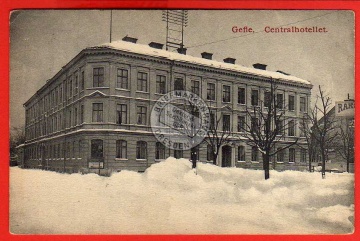 Gefle Centralhotellet 1913 Hotel Winter Schnee 
