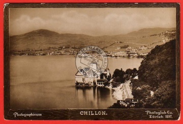 Chillon Wasserburg Photoglob Zürich 1897 Genf 