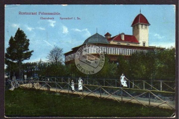 Ebersbach Gasthaus Felsenmühle Spreedorf 1917 
