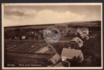 Gaußig Blick nach Seitschen 1940 Gaussig 