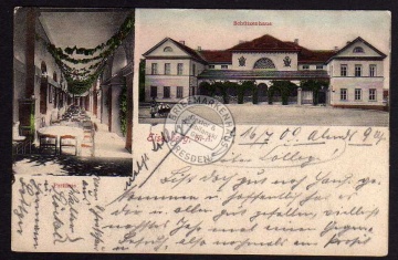 Eisenberg Schützenhaus Portikus 1909  Bahnpost 