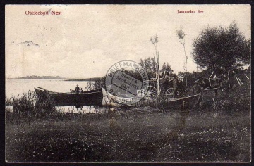 Ostseebad Nest Jamunder See Boot 1913 Fuhrwerk 