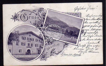 Werfen Gasthaus zum Tirolerschützen 1902 Prem 