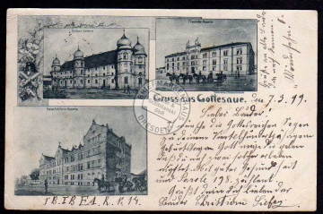 Gottesaue Karlsruhe 1899 Schloss Kaserne 