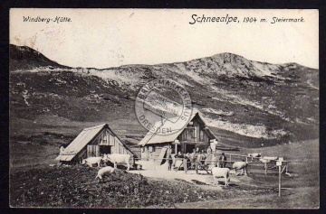 Schneealpe Windberg Hütte 1908 Schulverein 